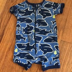 The Children's Place One Pieces - The Children’s Place Shark Romper 🦈 The Children's Place One Pieces - The Children’s Place Shark Romper 🦈